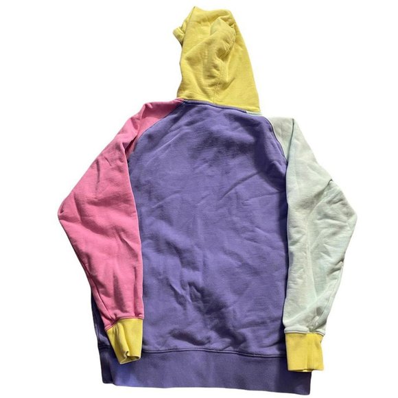 Men Teddy Fresh Color Block Jumper Pastel Pullover Hoodie Sweatshirt Sweater - Picture 3 of 4